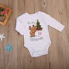 Nouveau-né Bébés filles barboteuses unisexe bébé garçon Vêtements Mon 1er Combishort Noël Romper Jumpsuit Vêtements Outfit