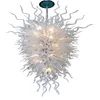 Lamps Villa Pendant Lights Contemporary White Art Deco Crystal Chandeliers Lighting Hand Blown Glass Large Chandelier