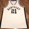 Royaume-Uni Kentucky Wildcats College Tayshaun Prince # 21 blanc noir rétro maillot de basket-ball hommes cousu personnalisé numéro nom maillots