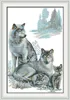 A wolf family theme home decor DIY artwork ,Handmade Cross Stitch Craft Tools package ,Embroidery Needlework sets counted print on canvas DMC 14CT /11CT, good gift