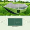 12 Colors 260*140cm Hammock With Mosquito Net Outdoor Parachute Hammock Field Camping Tent Garden Camping Swing Hanging Bed BH1746 TQQ
