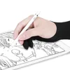 Luvas de desenho do artista para qualquer Graphics desenho Tablet Black 2 dedo anti-incrustantes, tanto para a direita e a mão esquerda preto tamanho livre