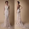 Berta 2020 sjöjungfru bröllopsklänningar Robe de äktenskap Gorgeous Jewel Sexig Backless Bridal Gowns Lace Appliques Long Wedding Dress