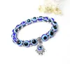 Lucky Fatima Hamsa Hand Blue Evil Eye Charms Bracelets & Bangles Beads Turkish Pulseras For Women Jewelry GD126