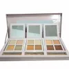 ¡En stock a la venta! Juego de maquillaje en caliente 3 piezas de paleta de resaltado más 3 piezas de pincel 4 colores Paleta de brillo Envío de DHL de alta calidad