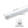 LED-winkel lichtarmatuur 8FT T8 72W 7200LM Clear Cover 6000K White Tube Light Plug and Play voor Garage Warehouse 25-Pack