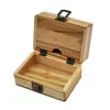 Aufbewahrungsbox aus natürlichem Holzmaterial, tragbares Design für Tabak, Zigaretten, Kräuter, Rauchen, Rollrolle, Handroller, Doob Tube, DHL