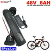 Batterie au Lithium 48V 8ah pour vélo électrique Bafang BBSHD 800W, 5 pièces/lot, chargeur 48V + 2a, vente en gros, livraison gratuite