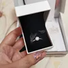 Big CZ Diamond Wedding RING Caja original para Pandora 925 Sterling Silver Sparkling Crown Rings con juegos de cajas al por menor