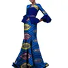 Afrikaanse Wax Print Dashiki Jurken voor Dames Bazin Riche Elegent Jurken Plus Size Afrikaanse Dameskleding Vestidos WY3576