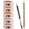 Amphidrome Leopard Crayon à sourcils Sourcils long usure durable étanche stylo 5 couleurs couleurs mélangées de haute qualité