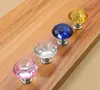 30mm Diamond Crystal Glass Door Knobs Drawer Cabinet Furniture Handle Knob Screw Furniture Accessories SN2632