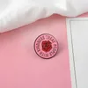 Carino divertente rotondo rosa fiore lettera smalto spille perni per le donne femminile Demin camicia decorazione moda gioielli spilla pin metallo kawaii distintivo