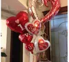 Balon 2 Rozmiary Baloon Big Kocham Cię Ang Happy Day Balloons Party Decoration Serce Rocznicę zaręczynową Weddings Valentine Balloons G924