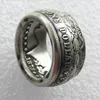 Sprzedawanie srebrnego Plane Morgan Silver Dollar Ring 039heads039 ręcznie robione w rozmiarach 816 Wysoka jakość 8831017