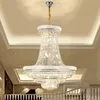 LED Modern Crystal Chandelier American Crystal Chandeliers Lights Fixture Hotel Hall Parlor Lobby Villa Big Project Lamps Home Lighting