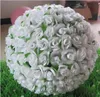 40cm Large Simulation Silk Flowers Artificial Rose Kissing Ball For Wedding Valentine's Day Party Decoration Supplies EEA489