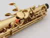 NEW YANAGISAWA S-WO10 B (B) Tone Högkvalitativ sopran Saxofon Brass Goldlack Sax med munstycke Väska och Tillbehör