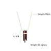 Fashion Simple Design 18K Gold Plated Wood Stone Strip Necklace for Men Women Name Brand Long Sweater Pendent Necklace