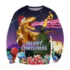 Alisister Ugly Christmas Sweater Père Noël Imprimer Sweat à capuche ample Hommes Femmes Pull Noël Nouveauté Automne Hiver Top Vêtements V1218p