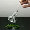 Pipe à fumer en verre, narguilé, casserole en verre transparente en forme de serpent avec base