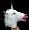 Creepy Animal Horse Head Mask Halloween Costume Teatro Prop novità in gomma in gomma in gomma cosplay di fantasia vestito maschera con cappuccio con cappuccio