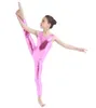 Teen Girls Costumes Brillant métallique Ballet Dance Gymnastique Justaucorps Jumpsuit Unitard Dancewear pour la Scène