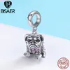 Autêntico 100% Prata Esterlina 925 Animal Bonito Inglês Bulldog Pingente Francês Talão Fit Original Charms Pulseira Fazendo Jóias CJ191116