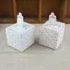 50st Baby Bottle Shape Present Box och blå prickar Tecknad Baby Shower Birthday Favor Candy Boxes Celebration Party Paper Box255n