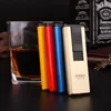 Ultra-Thin Metal Long Stripe Jet Lighter Torch Turbo 1300 C Windproof Gas Butane Welding Cigar Cigarettes Portable Lighters Men Gift