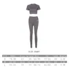 Fashion Logo Sport Set Women Gray Purple Two 2 Piece Crop Top High Waist Leggings Sportsuit Workout Outfit Fitness Gym Yoga Sets6379021