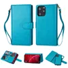Afneembare 2in1 Wallet Leather Cases voor iPhone 14 14Pro 14Plus 14 Pro Max 13 12 12Pro Max 11 11Promax XR XS 7 8Plus Samsung S10 S20 S21 S22 Ultra 9 kaartslots Flip Cover
