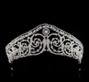 Nupcial do casamento Pageant Alto Crowns Tiaras Zircon Headband Acessórios de cabelo Headpiece Partido Mulheres Moda ornamento Jóias presente mantilha