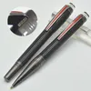 High quality Gift Pen Luxury Urban Speed series Black Resin Rollerball Ballpoint pens PVD-plated Brushed surfaces office school supplies With Serial Number