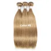 Pre-colored Hair Extension Color8 Ash Brown Color27 Honey Blonde Color30 Medium Auburn Straight Body Wave Brazilian Human Hair Weave