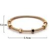 Tytanium Stola śrubowa Bransoletka Bransoletka Banles Mężczyznę z 6 śrubą nici Rose Gold Bracelets Bracelets do biżuterii pary W7FQ