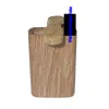 Natural Wood Dugout One Hitter Smoking Kit Cigarette Tobacco Storage Case Stash Box Herb Container Handpipe Holder With Cleaning Hook Rod