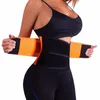 US Stock Midja Back Support Sweat Belt Midja Trainer Cincher Lår Trimmer Fitness Gym Träning Waistband Tummy Control Body Shaper FY8052