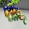 Renk Spiral S Pişirme Pot Cam Bongs Yağ Burner Cam Su Boruları Yağ Kuleleri Ücretsiz Sigara İçilebilir