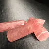 Naturalna Strawberry Stone Rejska Czerwona Kwarc Kryształ Kamienna Kryształowa Różdżka Rock Healing Crystal Prezent Polerowane rzemiosła dla 9219557