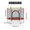 Большой 140 -см батут с защитой с сетью взрослые дети прыгают на открытом воздухе батут для фитнеса оборудование
