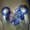 예술 꽃 클러스터 램프 색깔의 유리 벽 접시 장식 10pcs / lot