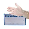 The latest English packaging 2 sizes, disposable transparent PVC gloves, one box = 100 pvc gloves, free shipping