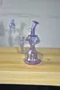 Purple Hookah, Carta Glas Cycle Oil Rig Pipe, 14mm Joint, Welcome to Order