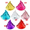 Cute Feces Design Fashion Scales Paillettes Fiocco per capelli Donna Forcine per capelli Clip per capelli per bambini Copricapo Accessori 2 Cambia colore