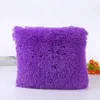 Solid color Long Plush Cushion Cover Square soft Pillowcase For Office car Sofa Nap Throw Pillow Case Home Decoration 43*43 cm 14 colors