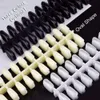 240 stks / set volledige hoes natuurlijke valse nep spijkers kunst tips mat pure kleur ovale kunstmatige manicure nagel tips