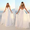 Elegant boho kvinnliga remmar långa bröllopsklänningar 2020 bröllop klänning v hals spets bohemian smal fit party sexig brud klänning billigt 252u
