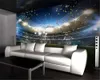 Papier peint Mural personnalisé 3d HD | Grand terrain de Football 3D, papier peint de décoration murale de fond de salon et de chambre à coucher