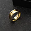 Edelstahl Groove Ring Desinger Krawattenringe Band Damenringe Goldband Herrenringe Modedesignerschmuck